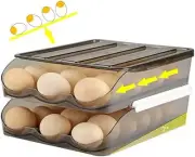 Egg Holder for Refrigerator, Large Capacity Egg Fresh Container for Fridge, Stac