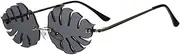 [ABOOFAN] 1Pc leaf sunglasses polarized mirrored sunglasses trendy glasses beach sunglasses for women Novelty Sunglasses photo prop Frameless Sunglasses photo booth sunglasses photo glasses