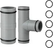 Hose Adaptor Replacement, 32mm Pool Hose Connector, PP Material, Straight and T-Type Options, 3.2x3.2x7.5 Cm 3.2x6.8x10.5 Cm Sizes, Ideal for Maintenance