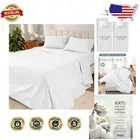Crisp Percale Weave Split King Sheet Set - 260 Thread Count, Machine Washable