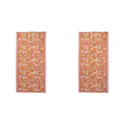 2x LVD Microfibre Beach Absorbent Floral Pattern Towel In Bag 90x180cm Retro