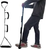 Leg Lifter Strap Multi-Loop Adjustable 35Inch - 44Inch Padded Handgrips & Soft F