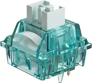 Akko Creamy Cyan Clicky Keyboard Switch with LED Diffuser for Backlit Mechanical Keyboard 5-Pin 50gf Pre Lubed Switches with Standard MX Structure (45pcs)
