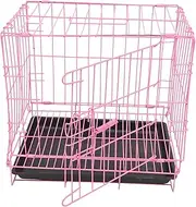 Toddmomy Pet Cage House Ferret Cage Dog Cage Furniture Dog Crate Small Size Black Wire Dog Cage Dog Cage Medium Kennel Cage Puppy Cages for Small Dogs Indoor Heavy Duty Dog Kennel Pets Pink