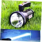 Super Bright Torch Searchlight Handheld Portable LED Spotlight USB Black