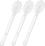 CHICAMPERA 3Pcs Glass Honey Stirrer Sticks Versatile Honey Dipper Wands for Syrup Viscous Liquids for Home Restaurant Kitchen Use Easy to Clean