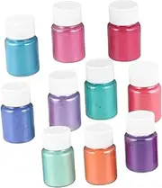 SHINEOFI 10pcs Mica Powder Pearl Pigment Create Nail Art Soaps Bath Safe Handmade Material