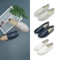 在飛比找momo購物網優惠-【FUFA Shoes 富發牌】真皮柔軟漫步懶人鞋-真深藍/