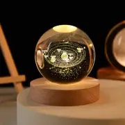 3D Crystal Ball Creative Planet Galaxy Glass Globe Moon Crystal Ball Desktop Dec