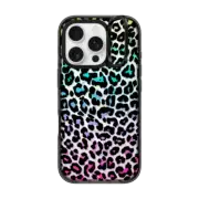 iPhone 16 Pro Impact Ring Stand Case MagSafe Compatible Wild Colorful Leopard Transparent