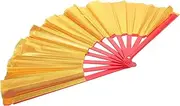 Healifty Large Tai Hand Fan Foldable Handheld Festival Fan for Dance and Performance Double Sided Design Lightweight and Portable for Summer Events and Outdoor Use