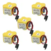 5pcs BR-2/3AGCT4A 6V PLC Battery For FANUC A98L-0031-0025 CNC Mahine w/ Plug