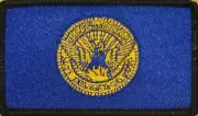 ATLANTA GEORGIA Flag Patch With Hook & Loop Fastener BLACK BORDER #1