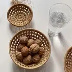 Bread Fruit Tray Storage Basket Desktop Decoration Pastry Plate Woven Basket