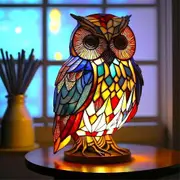 Flat Metal Tabletop Decoration And Home Decoration Animals Table Lamp Series Owl 15cm