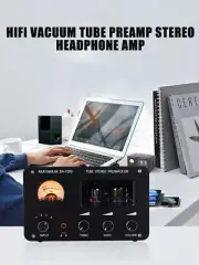 4 way HiFi Vacuum Tube Preamp Stereo Desktop Headphone Amp Audio Switcher Box US