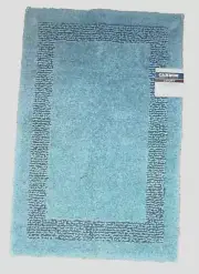 Cannon Luxury Multiplied Drylon Rectangular Bath Rug Egyptian Light Blue