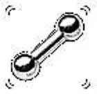1 x BARBELL 14g x 16mm - TONGUE PIERCING BAR NIPPLE PIERCING HEALED STEEL