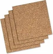 Quartet Cork Tiles, Cork Board, 12" x 12", Corkboard, Wall Bulletin Boards, Natural, 4 Count (Pack of 1)