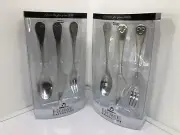 Disney Store Home Collection 3 Piece Flatware Set Fork Spoon & Knife LOT OF 2!!