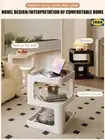Modern Living Room Side Table Bedside Storage Shelf for Small Apartment
