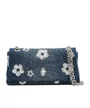 Marc Jacobs The Sequin Daisy Denim Dual Chain Mini Bag One size Black