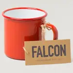 FALCON 獵鷹琺瑯 琺瑯馬克杯 350ML 紅白