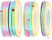 Beaupretty 18 Rolls Nail Art Strips Nail Tape Lines Manicure Accessory Silver for Diy