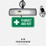 Thirst Aid Kit Funny Car Air Freshener - Scent Caramel Latte Funny car, 4x4