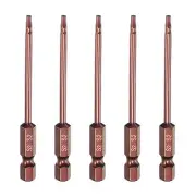 5pcs 2mm Metric Hex Head Wrench Drill Bit 3" Length Magnetic Screwdriver Bits