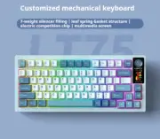 Mechanical Game Keyboard 3-Mode 80 Keys Wired/Wireless/Bluetooth PBT RGB Gasket