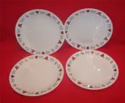 Corelle Hometown Dinner Plates Red Heart Set of 4