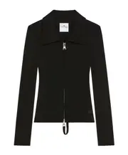 zip-up cardigan S,XS,M black
