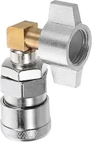 PRETYZOOM Pressure Washer Quick Connect Valve Fitting with Integrated Elbow and Air Outlet for Truck Dust Blow and Efficient Cleaning Durable User Friendly Spray Accessory