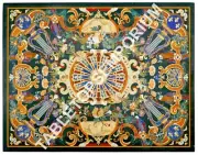 6'x4' Elegant Black Marble Dining Table Pietra Dura Inlay Arts Home Decors Table
