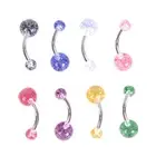8PCS/Set Colorful Glitters Navel Belly Button Ring Barbell Piercing Body Jew-bp
