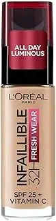[L'Oreal Paris] Infallible 32HR Freshwear Foundation with SPF25 and Vitamin C - 125 Natural Beige