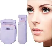 blevora eye lash curler,blevora nutrient lash curler,mini partial plastic eyelash curler,gentle lash tool for lifted lashes,professional travel makeup tools for all eye shapes (Purple,1set)