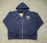 Stussy X Dover Street Market DSM World Tour Zip Hoodie Mens XL Navy NWT