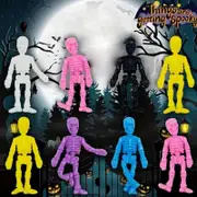 Bd Corner Shop Halloween Spooky 30pcs Skeleton Stretch Toys TPR Soft Rubber Relaxing Party Favors For Youngsters Adults Assorted Colors Toys of Dex...