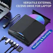 Hub/Slim External CD DVD Drive Type C USB 3.0 Disc Player Burner Writer Laptop