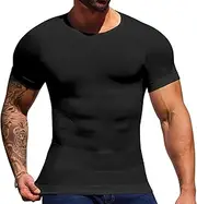 [Gleefeat] Mens Shapewear Slimming Body Shaper Compression Shirt Tummy Control Undershirt Abdomen Gynecomastia Tank Top Vest