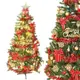 【摩達客】耶誕-6尺/6呎(180cm)特仕幸福型裝飾綠色聖誕樹(含綺紅金雪系配件)(含燈飾) (5.1折)