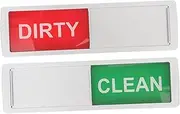 ABOOFAN 2Pcs Clean Dirty Sliding Magnet Indicator for Dishwasher Funny Kitchen Sign Double Sided Design Easy to Use Stylish Home Decor