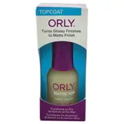 Matte Top - Matte TopCoat by Orly for Women - 0.6 oz Nail Polish