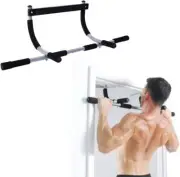 NEW Steel Pull Up/Chin Up Bar Adjustable Power Black For Pull Ups in Home Gym AU