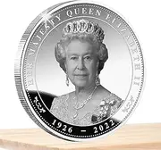 Queen Memorial Coin - Silver Jubilee Commemorative Crown Coin | Handmade Commemorative Queen Elizabeth Medallion | Queen Souvenir Coin Collection Majesty Queen Coin Badge Souvenir for Adults