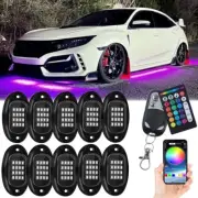 10 RGB LED Rock Light Underbody Neon Lamp Bluetooth Music App For Honda Civic SI (for: Honda Civic)