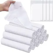 Velmitten 12 Pcs Individually Wrapped Facial Cleansing Muslin Cloths Travel Size Face Cotton Cloths Reusable Makeup Remover Wipes Exfoliating Muslin Washcloths for Skin Care