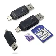 3 Pack SD Card Reader for Android and PC, Micro SD Card to USB Adapter, USB-C...